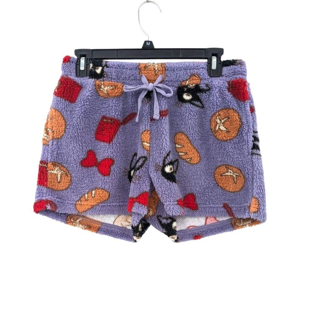 Kikis Delivery Service Jiji Sherpa Lounge Shorts Size S Studio Ghibli Anime Y2K